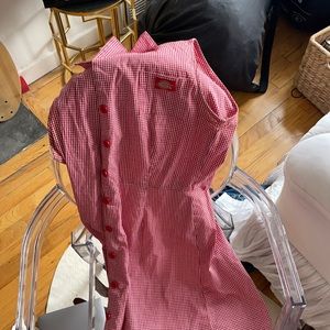 Dickies Dress Large Gingham Red French Girl